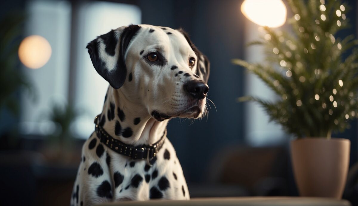 A Dalmatian dog undergoes diagnostic procedures for autoimmune disorders, with a focus on understanding and coping with immune system dysfunction